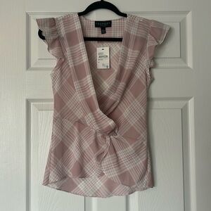 Pink Plaid Blouse